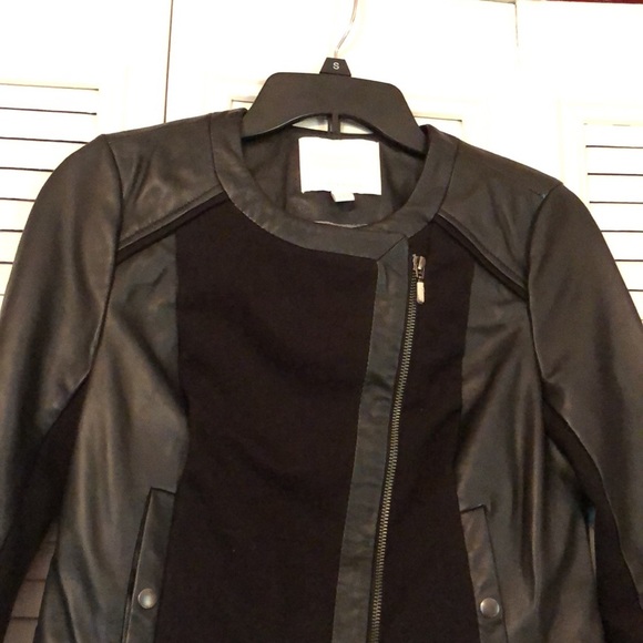 Ett:twa Fosters Leather moto Jacket Anthropologie women’s Size XS black like New - Picture 6 of 16